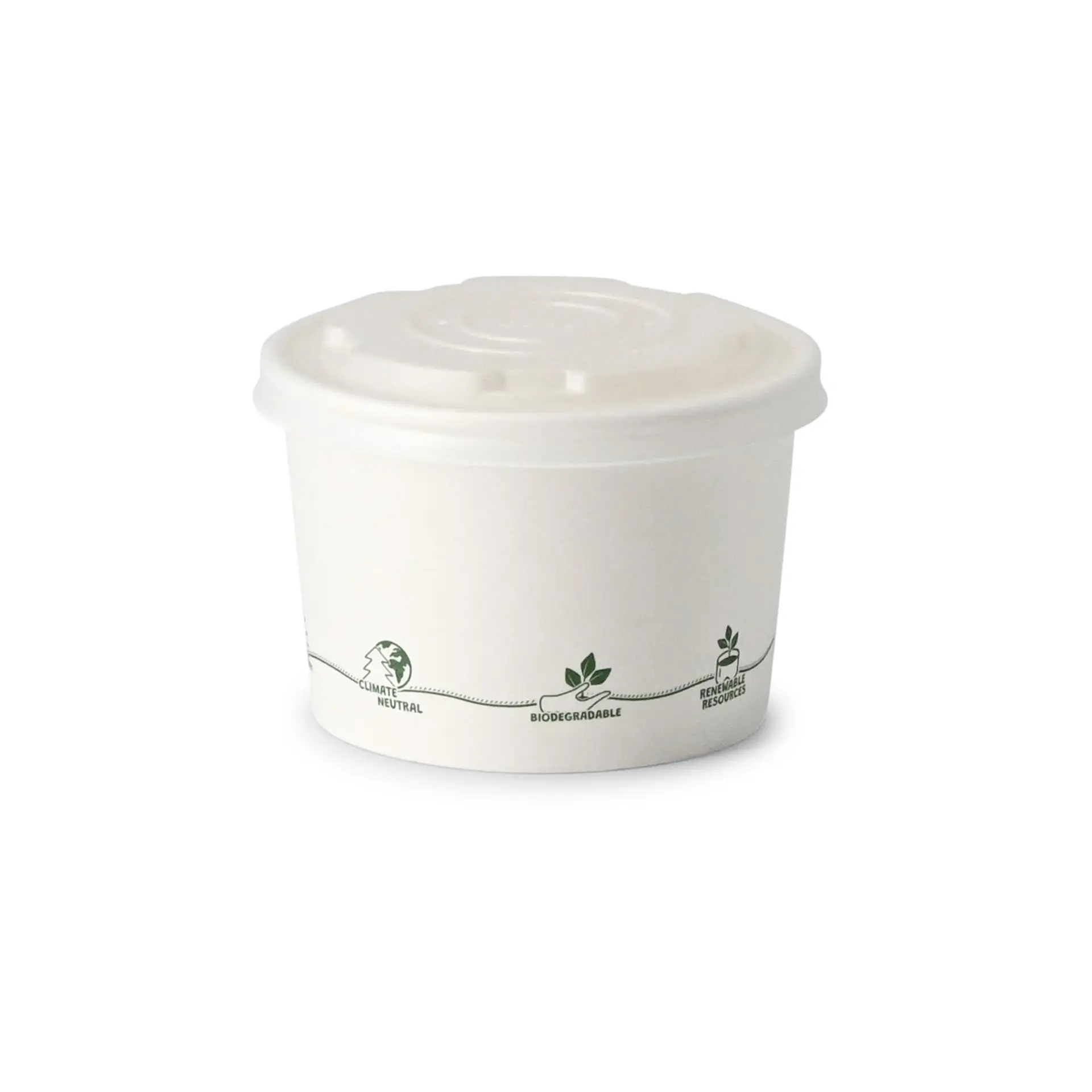 Gobelets universels en carton 20 cl/8 oz, Ø 90 mm, icônes « EcoUp© »