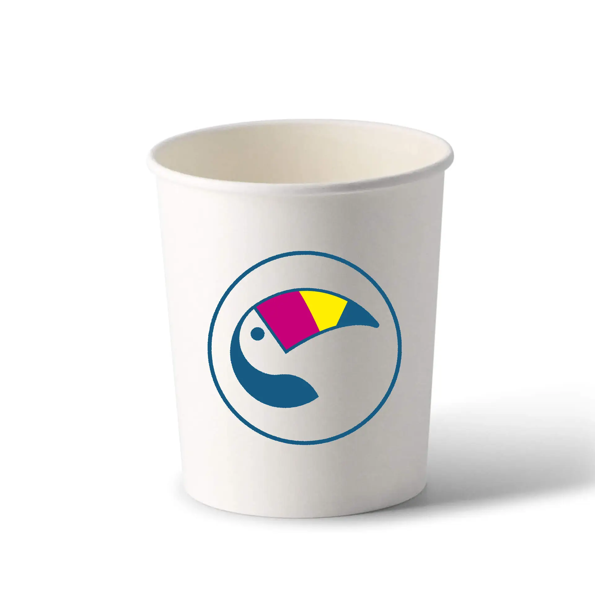 Suppenbecher to go bedruckt, 600 ml, Ø 115 mm, weiss, PE-beschichtet