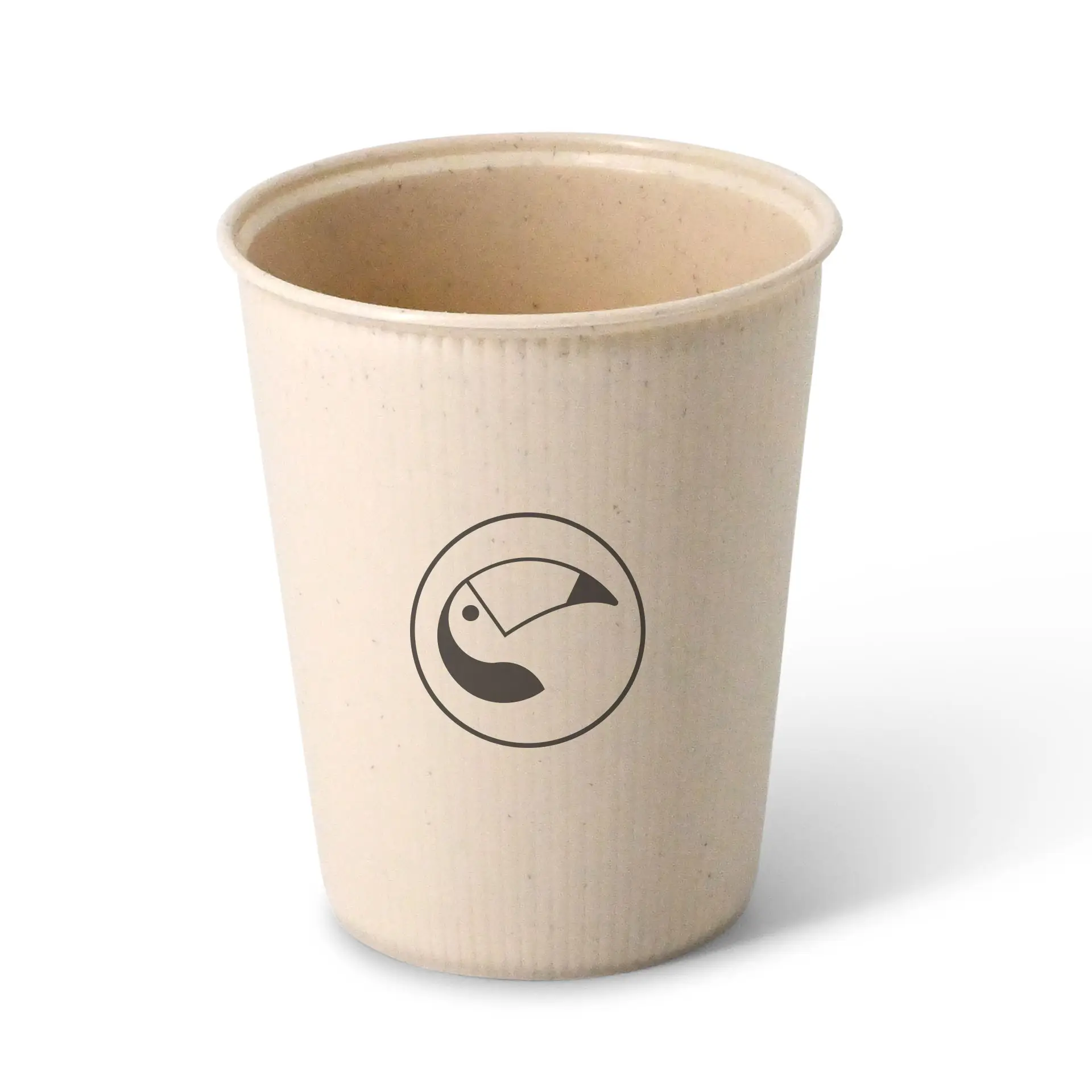 Gobelet réutilisable personnalisé, effet gaufré, 250 ml / 10 oz, Ø 80 mm