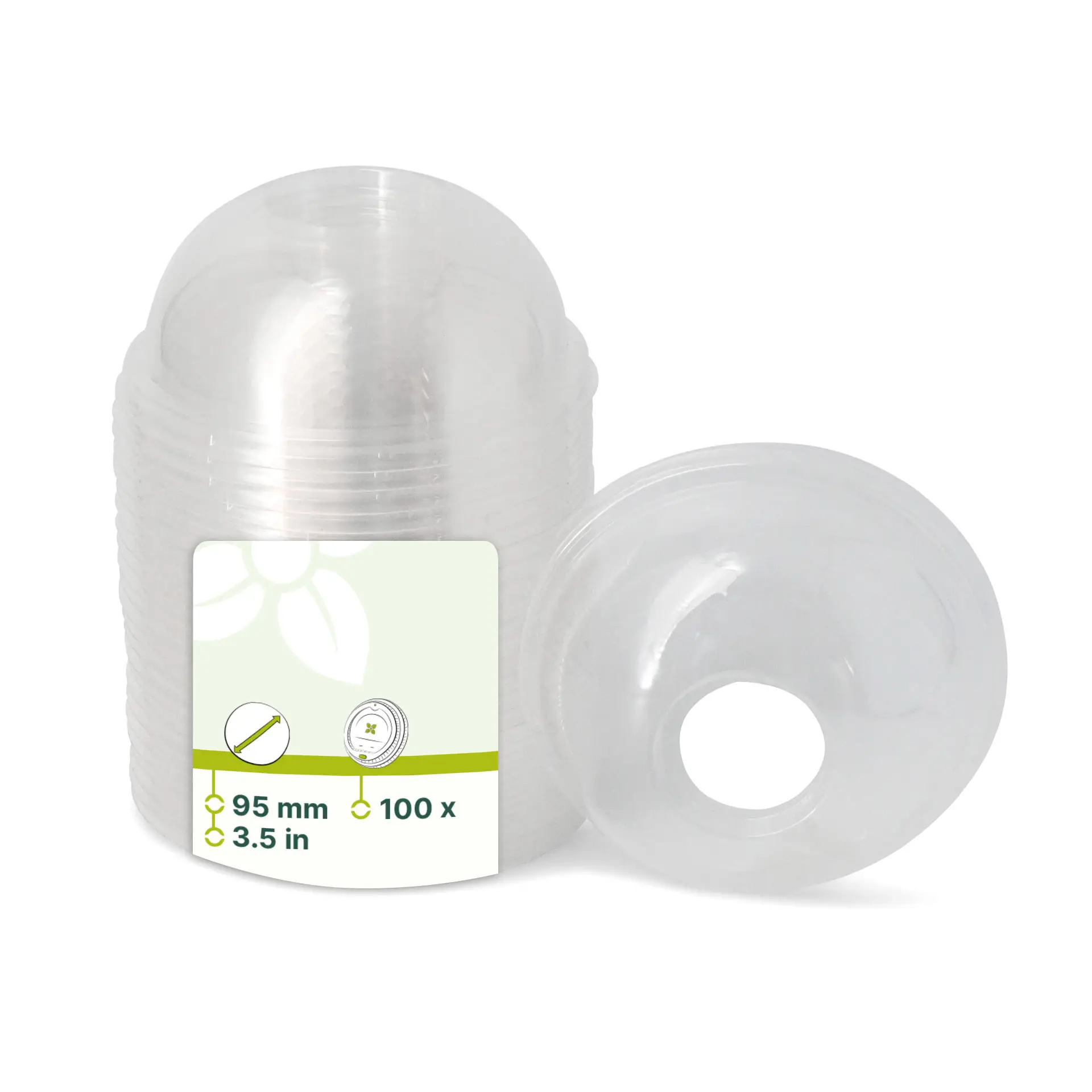 PLA-Domdeckel  Ø 95 mm, Halmloch PLA-Domdeckel  Ø 95 mm, Halmloch