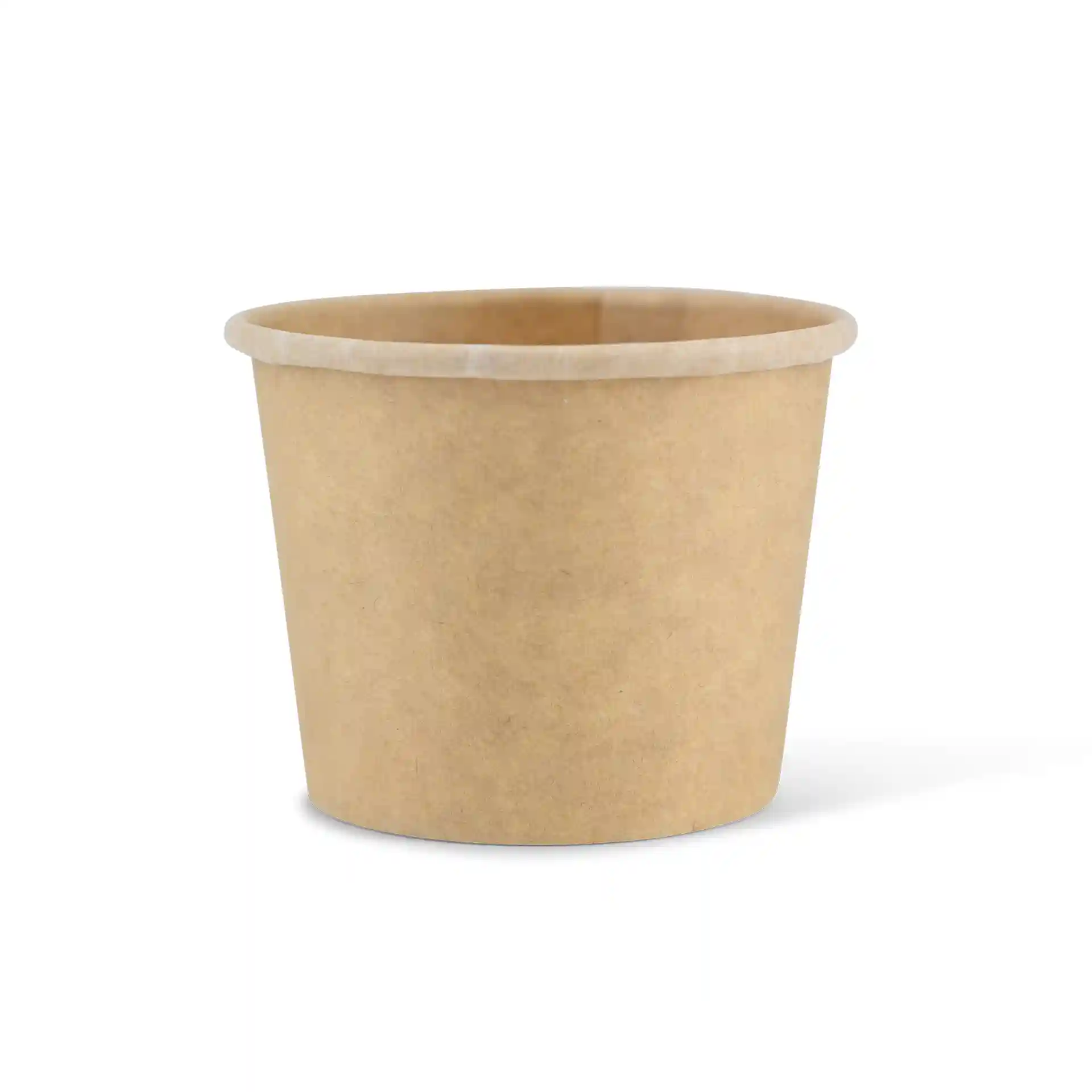 Cup in carta marrone con capacità di 50 ml, misura 62 mm di diametro in alto e 47 mm di altezza.