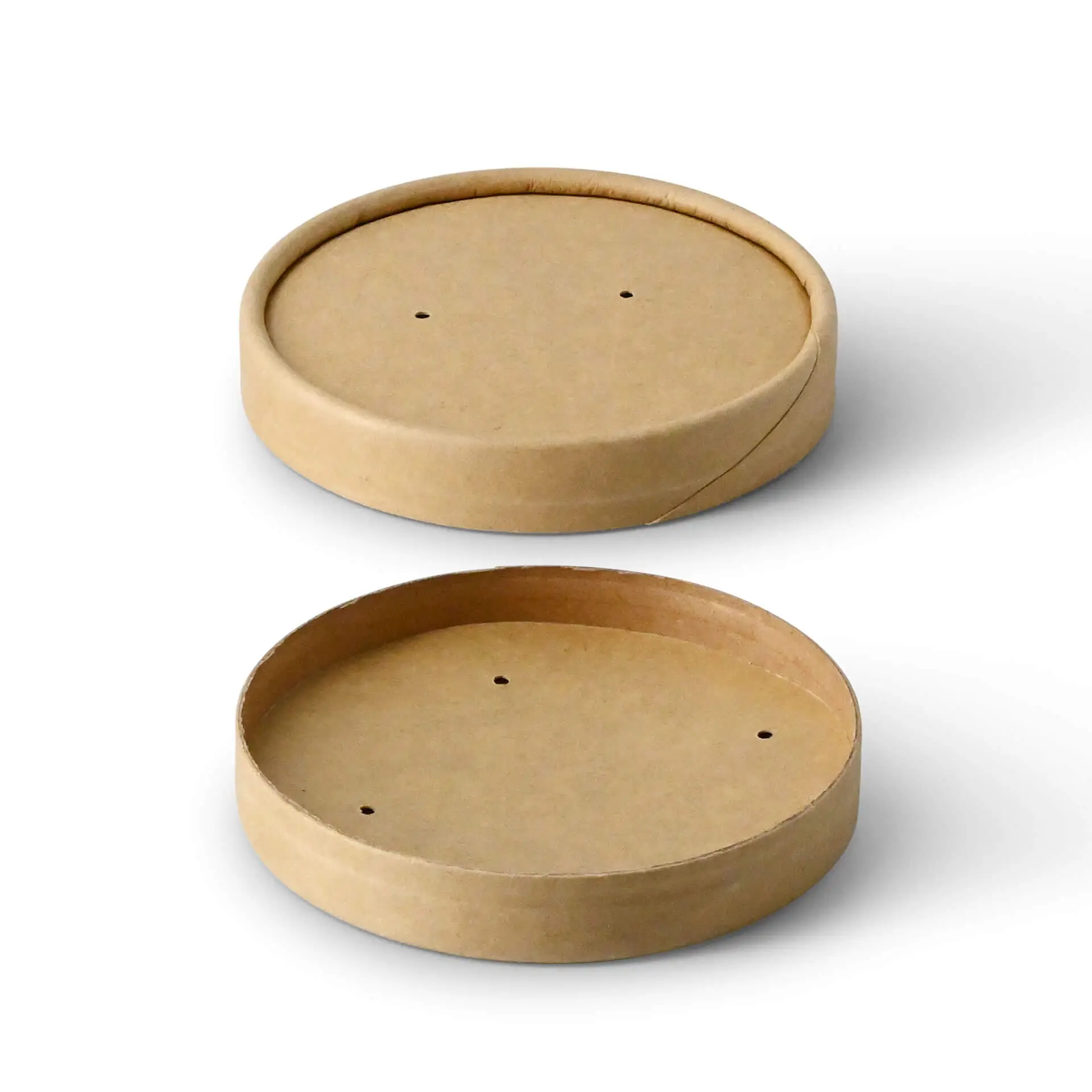 Karton-Membran-Deckel (bio-beschichtet) Ø 90 mm, braun