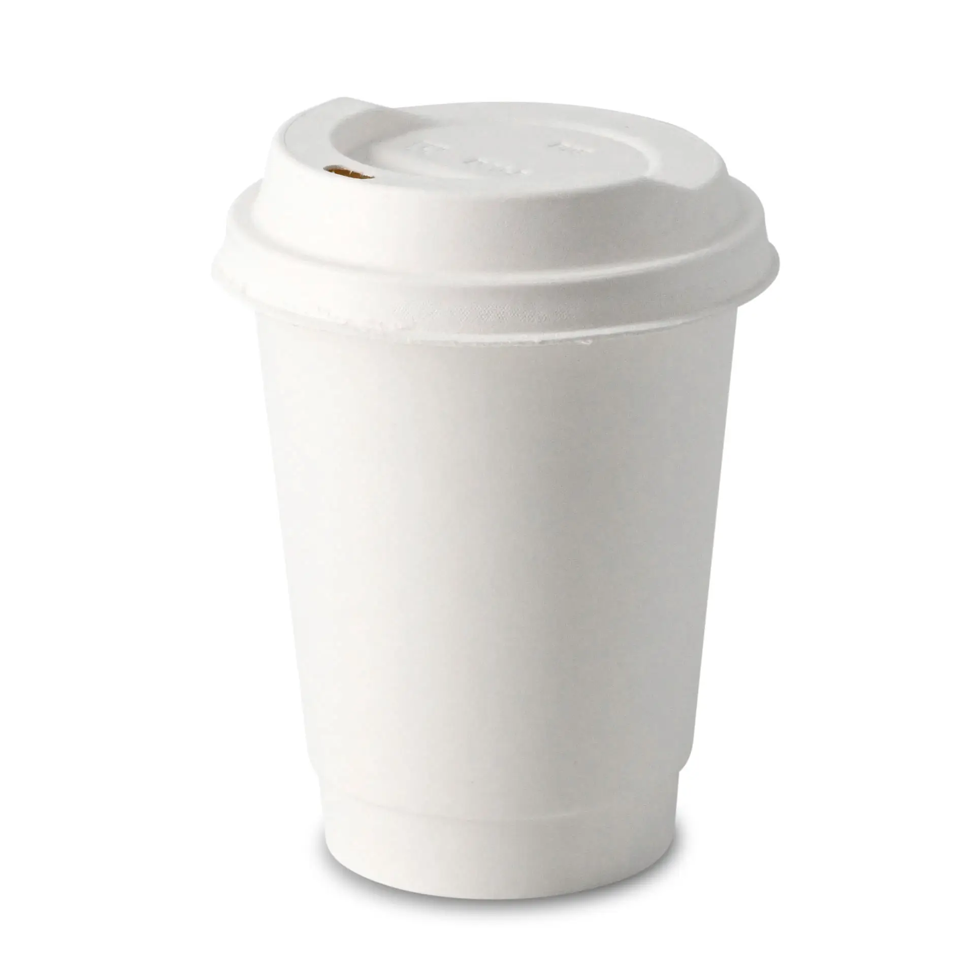 Kaffee to go Becher, 300 ml / 12 oz, Ø 90 mm, doppelwandig, weiss, PLA-beschichtet
