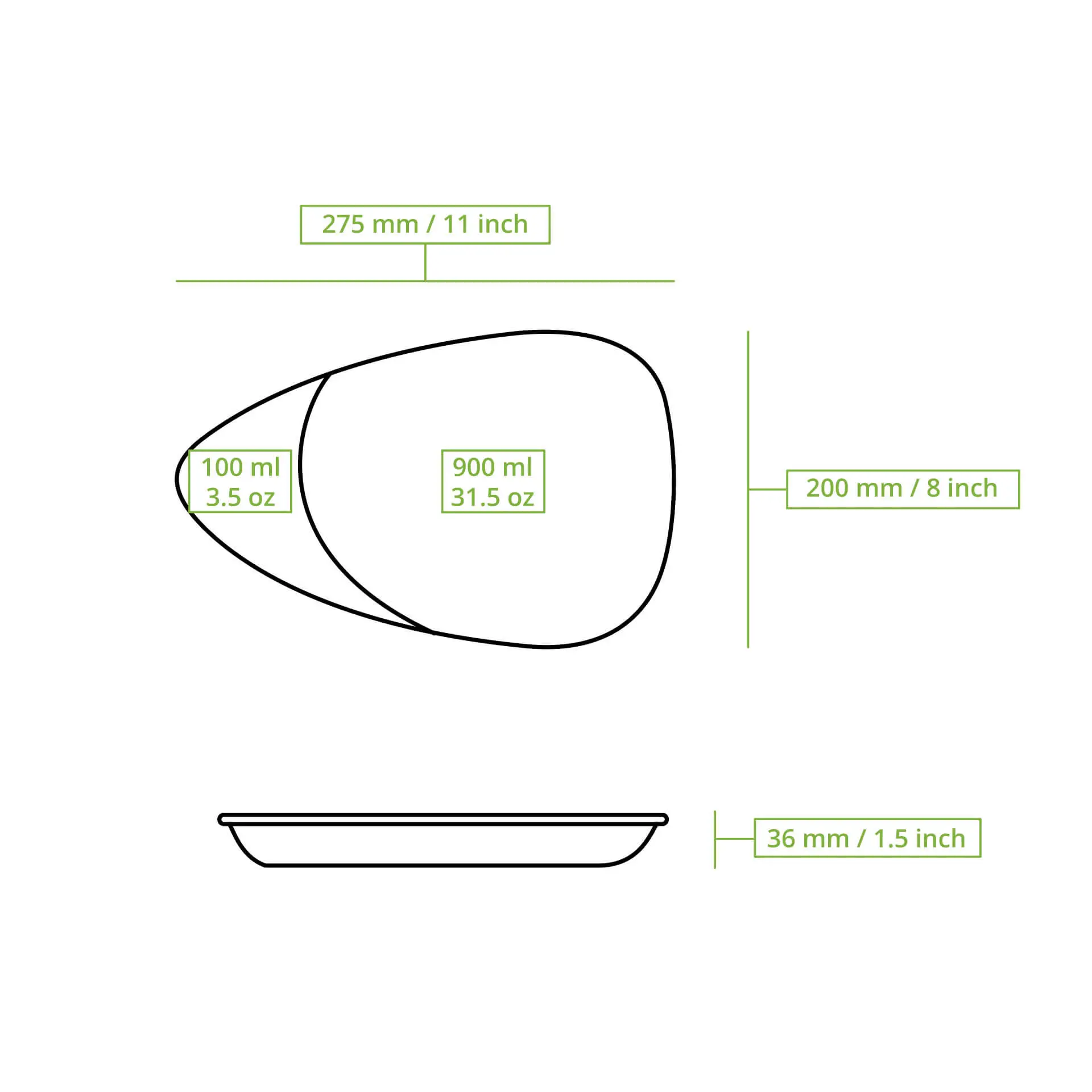 Mehrweg-Menü-Teller "merways Plate" 27,5 x 20 x 3,5 cm, 2 Kammern, tropfenförmig, Cashew / creme-weiss Mehrweg-Menü-Teller "merways Plate" 27,5 x 20 x 3,5 cm, 2 Kammern, tropfenförmig, Cashew / creme-weiss