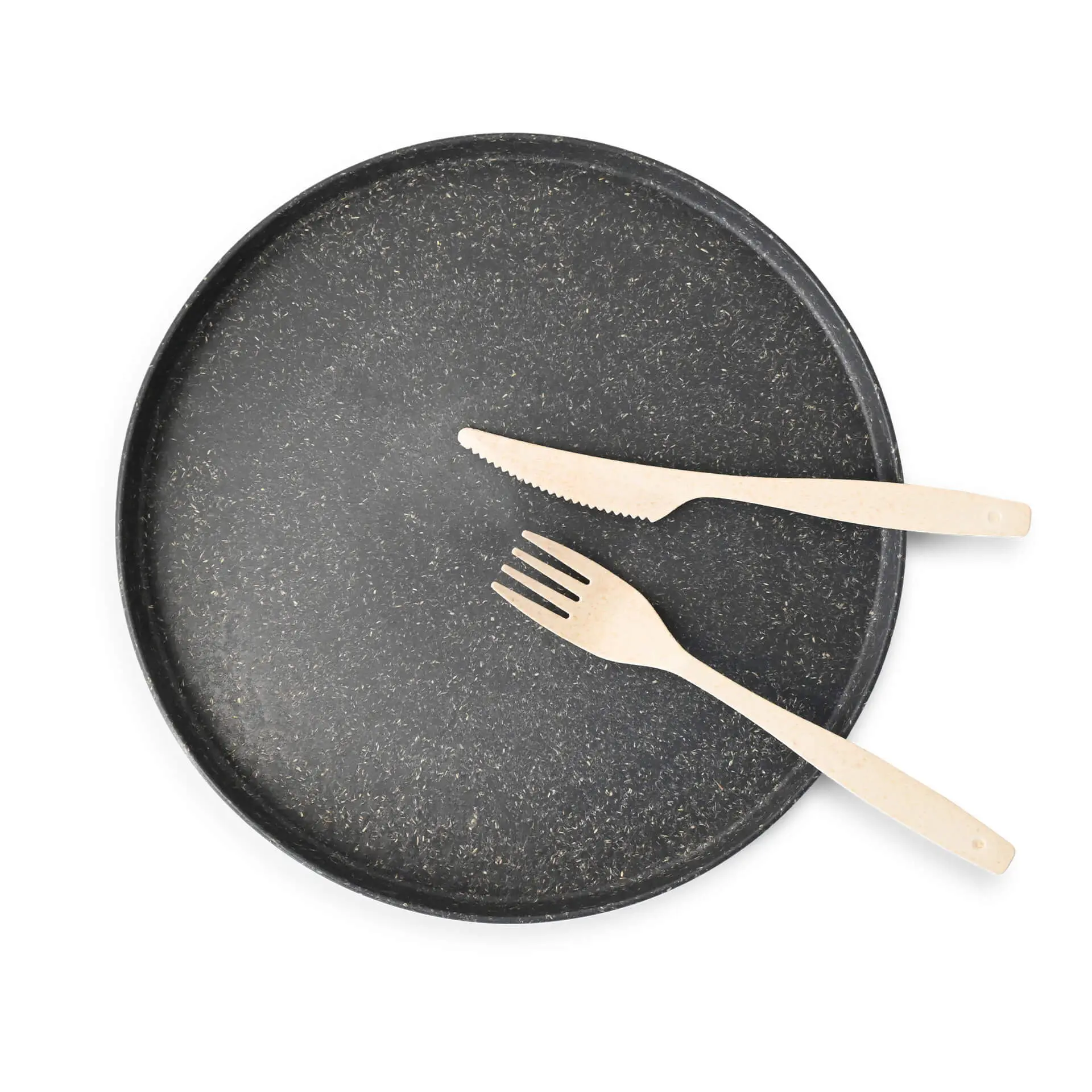 Mehrwegteller "merways Plate" Ø 24 cm, rund, Pfeffer / grau Mehrwegteller "merways Plate" Ø 24 cm, rund, Pfeffer / grau