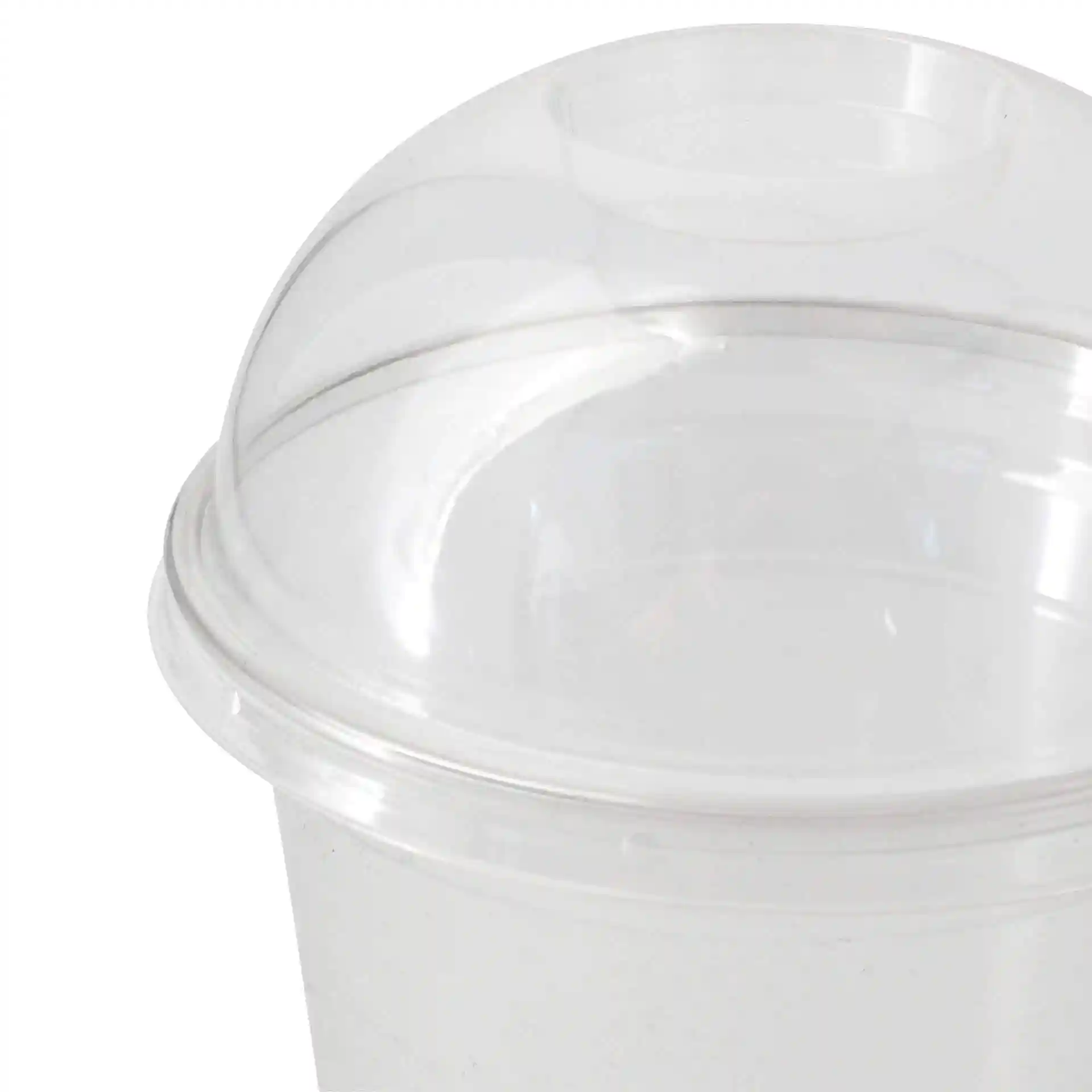 Coperchio a cupola in PLA trasparente con un diametro di 95 mm e un'altezza di 40 mm.