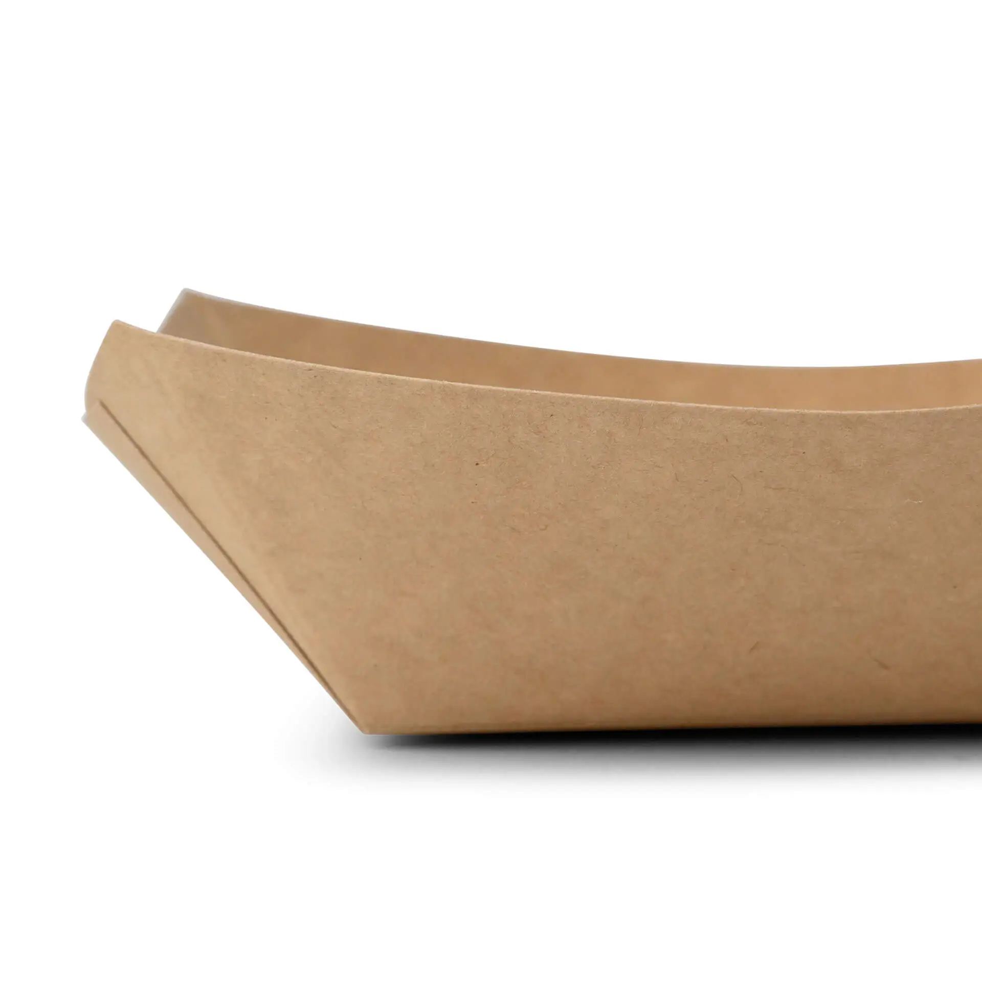 Barquette à snack en carton (revêtue) 200 ml, 13 x 10 x 3 cm, marron