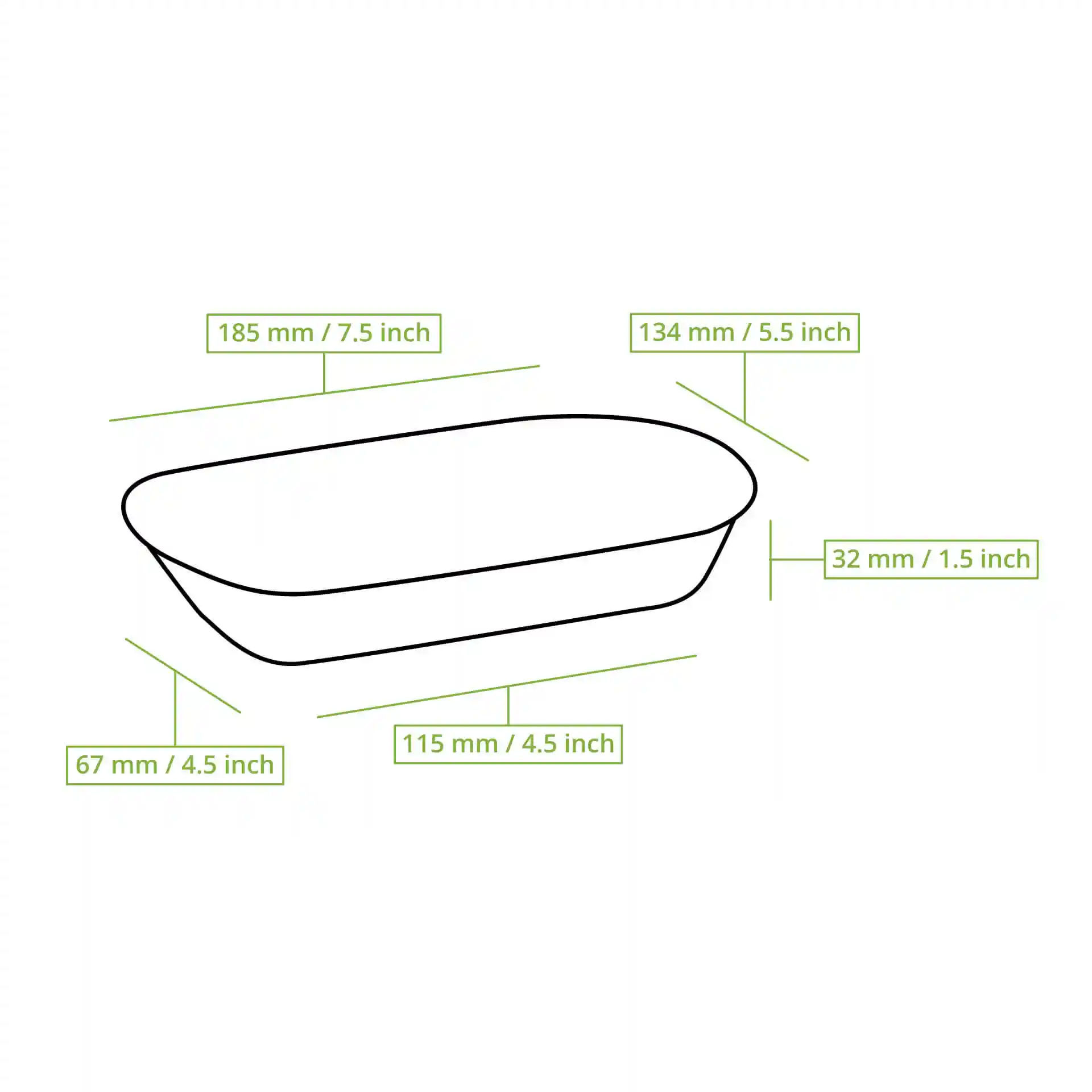 Barquette snack réutilisable « merways Plate » poivre / gris 13,5 x 18,4 x 3 cm