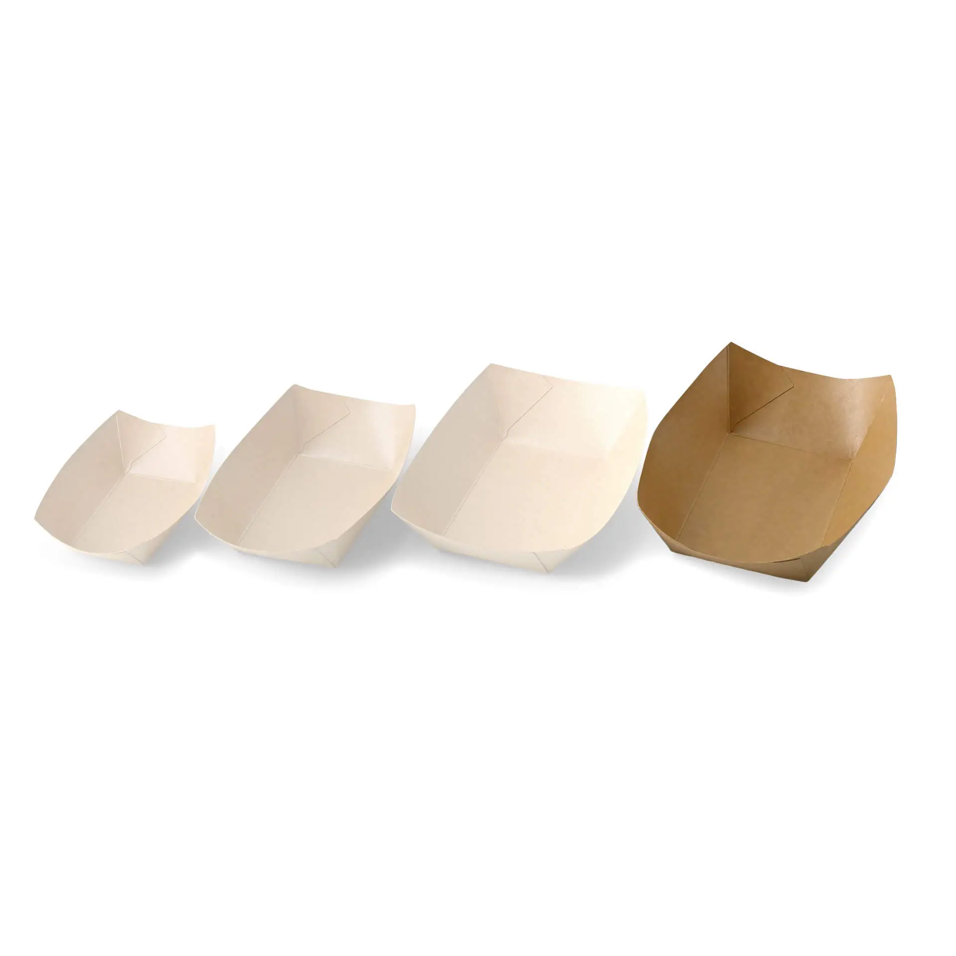 Barquette à snack en carton 800 ml, 21,5 x 16 x 5 cm, marron