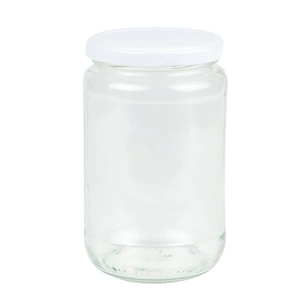 Twist-Off-Gläser 720 ml, klar, Deckel weiß