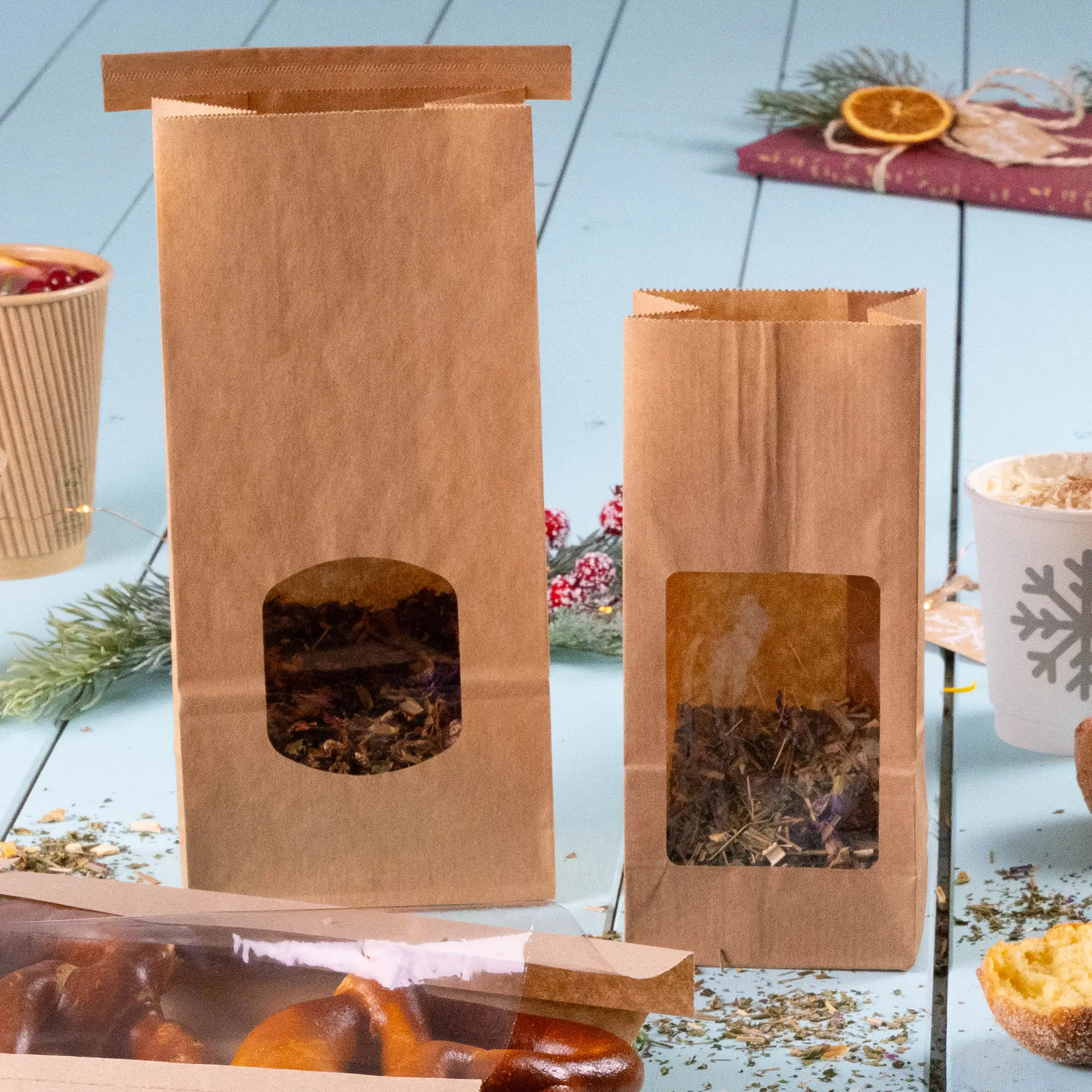 Blockbeutel m. Fenster M, 11,5 x 7 x 24,5 cm, PP-Folie, braun, Clipband, Kraftpapier dre02740-blockbeutel-m-fenster-m-115-x-7-x-245-cm-pp-folie-braun-clipband-kraftpapier-8