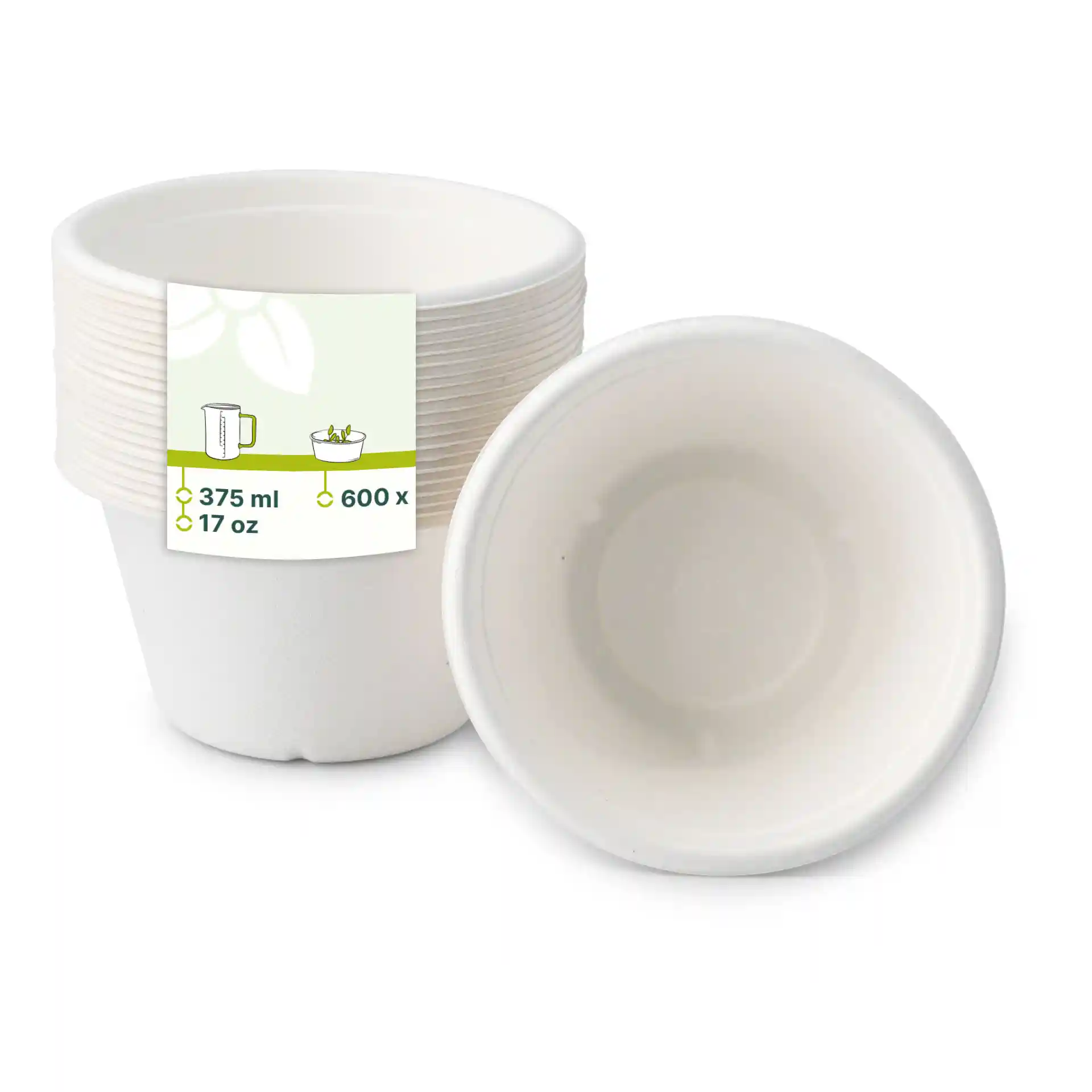 Suppenbecher to go aus Zuckerrohr 375 ml, Ø 135 mm
