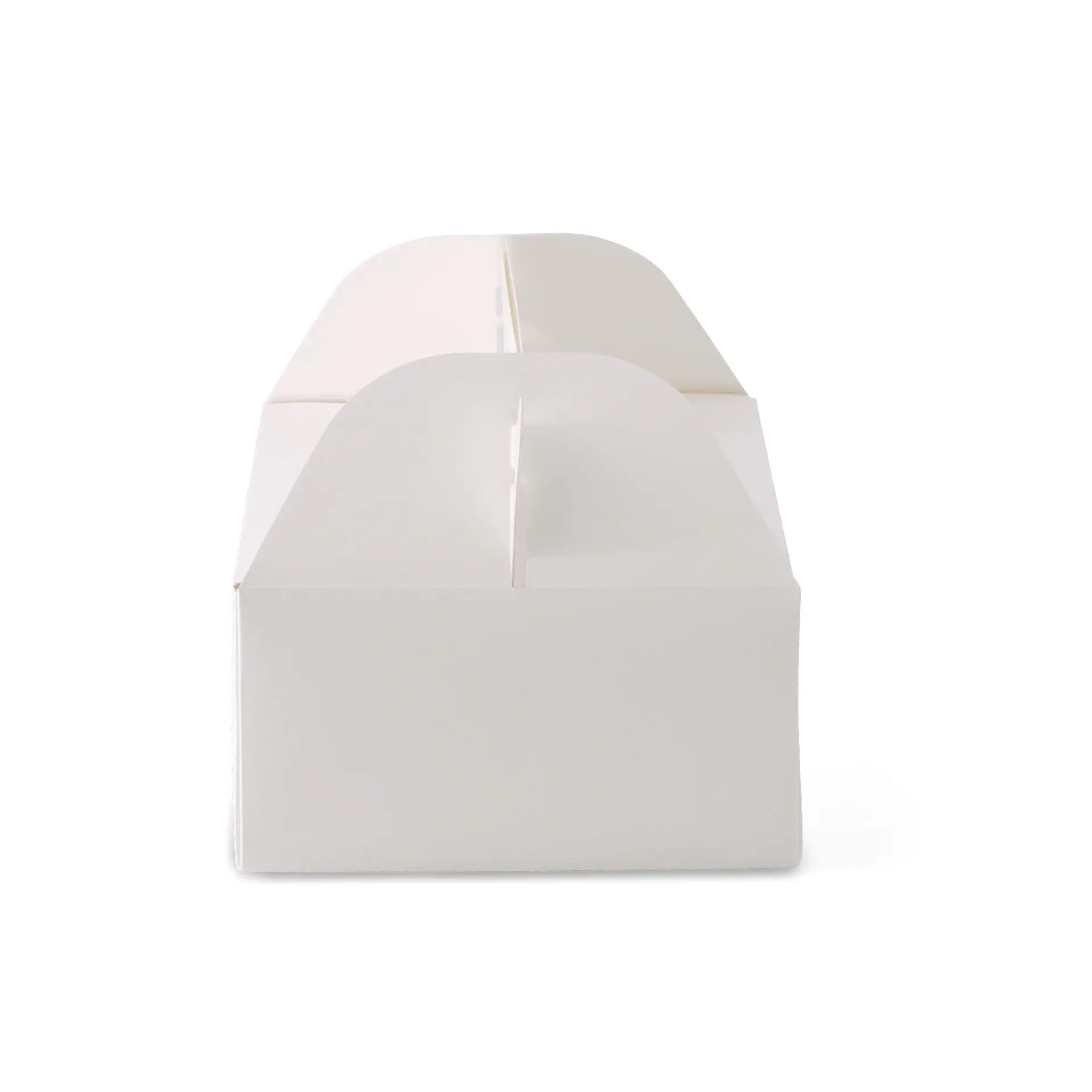 Kuchenbox aus Pappe mit Griff L, 26 x 17 x 9 cm, weiss, faltbar
