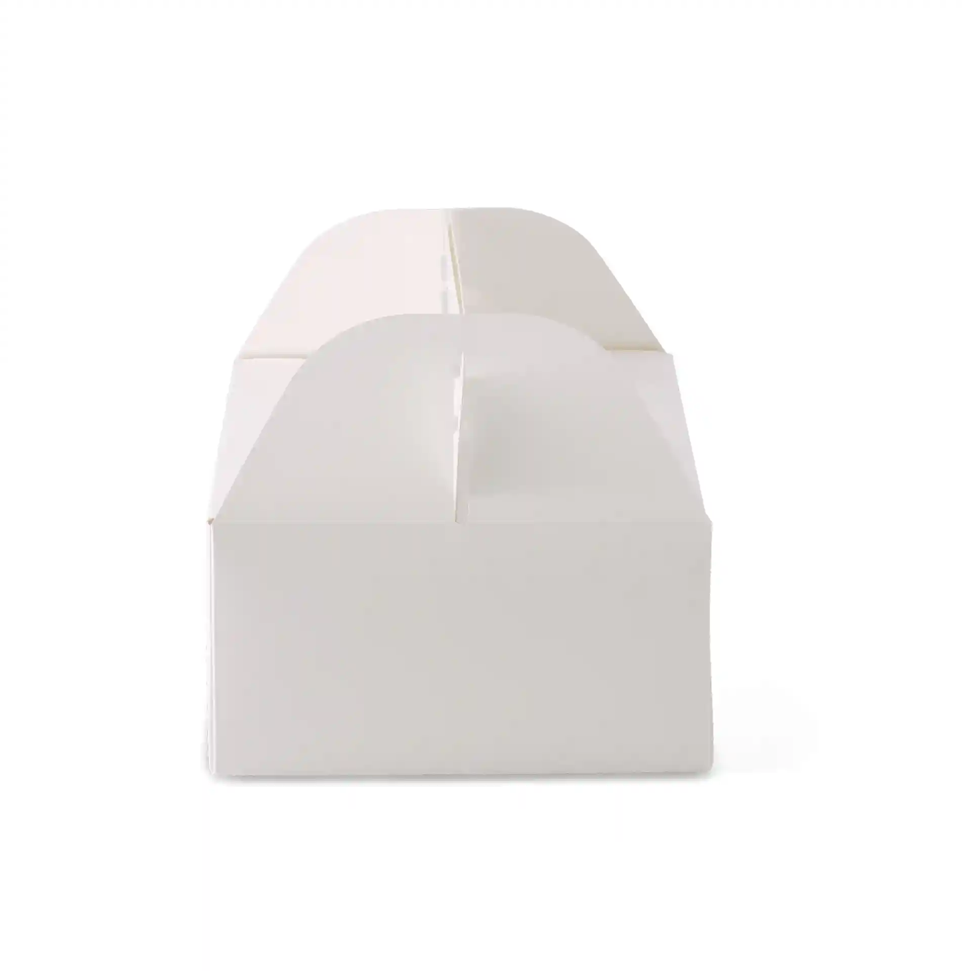 Kuchenbox aus Pappe mit Griff L, 26 x 17 x 9 cm, weiss, faltbar