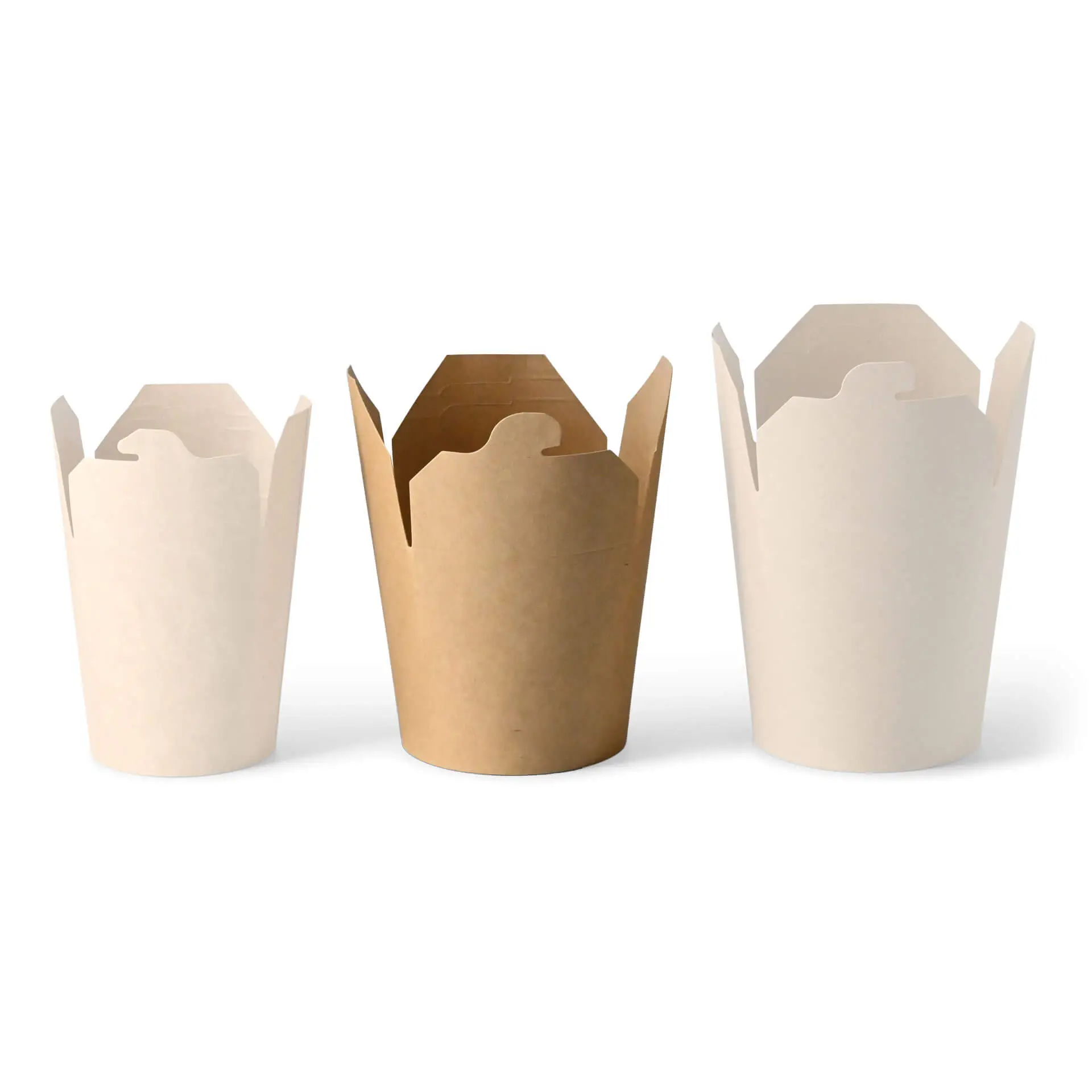 Nudelboxen / Asiaboxen aus Karton (bio-beschichtet) 650 ml, braun