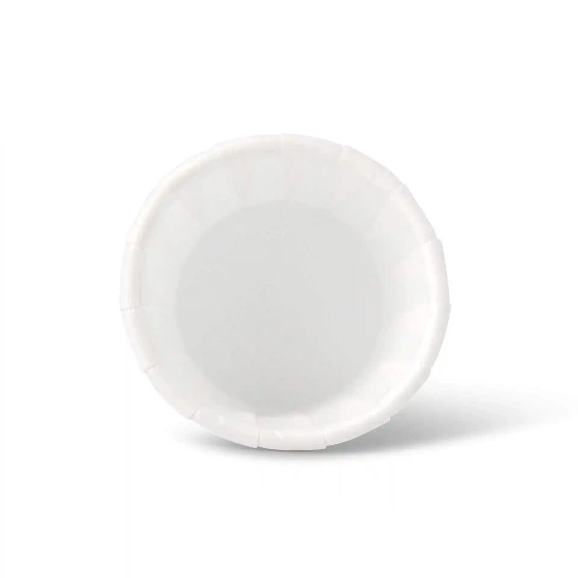 Weißer Becher mit einem Durchmesser von 48 mm und einer Höhe von 30 mm, für ein Füllvolumen von 35 ml.