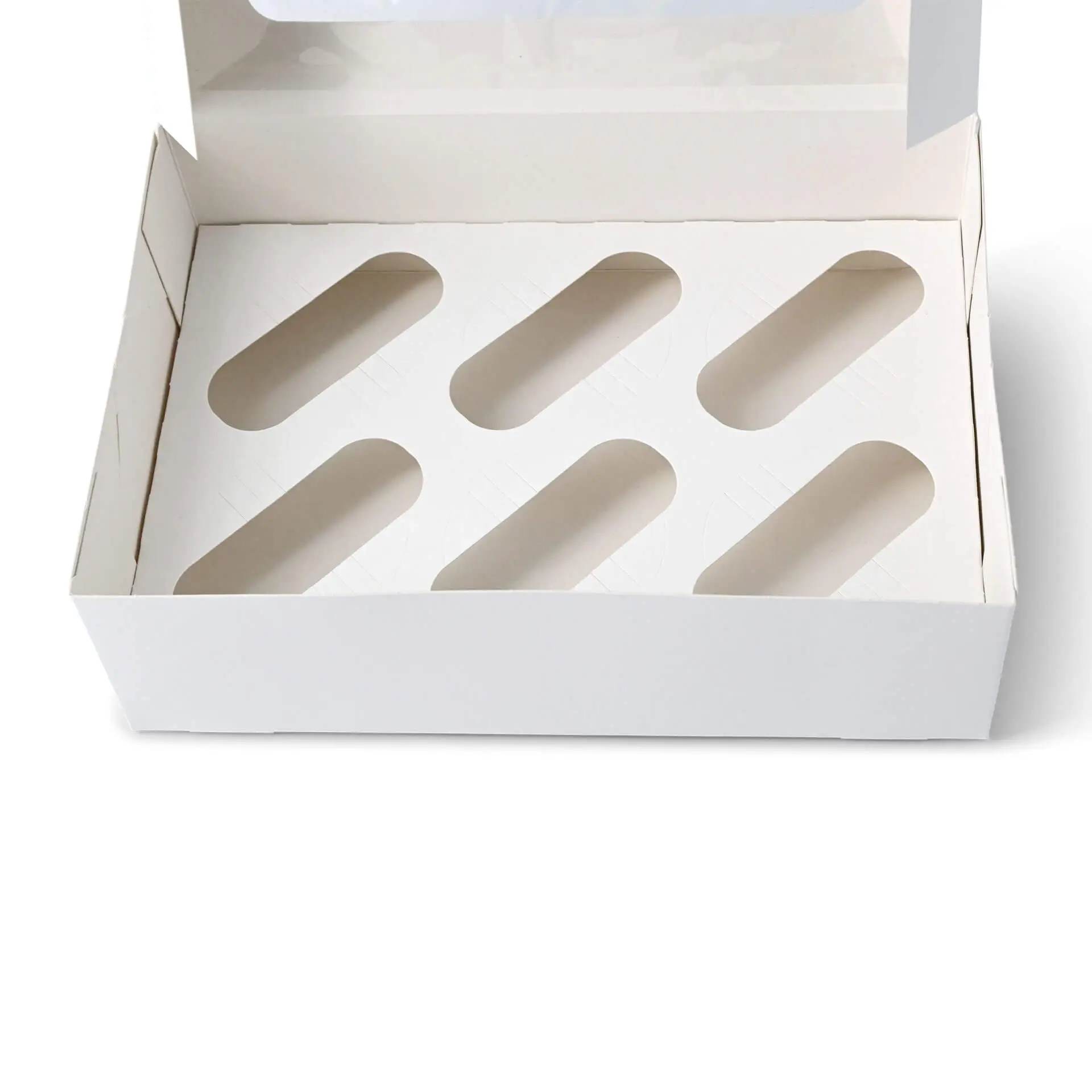 Inserts en carton pour boîtes à cupcakes 6 unités, blanc Inserts en carton pour boîtes à cupcakes 6 unités, blanc