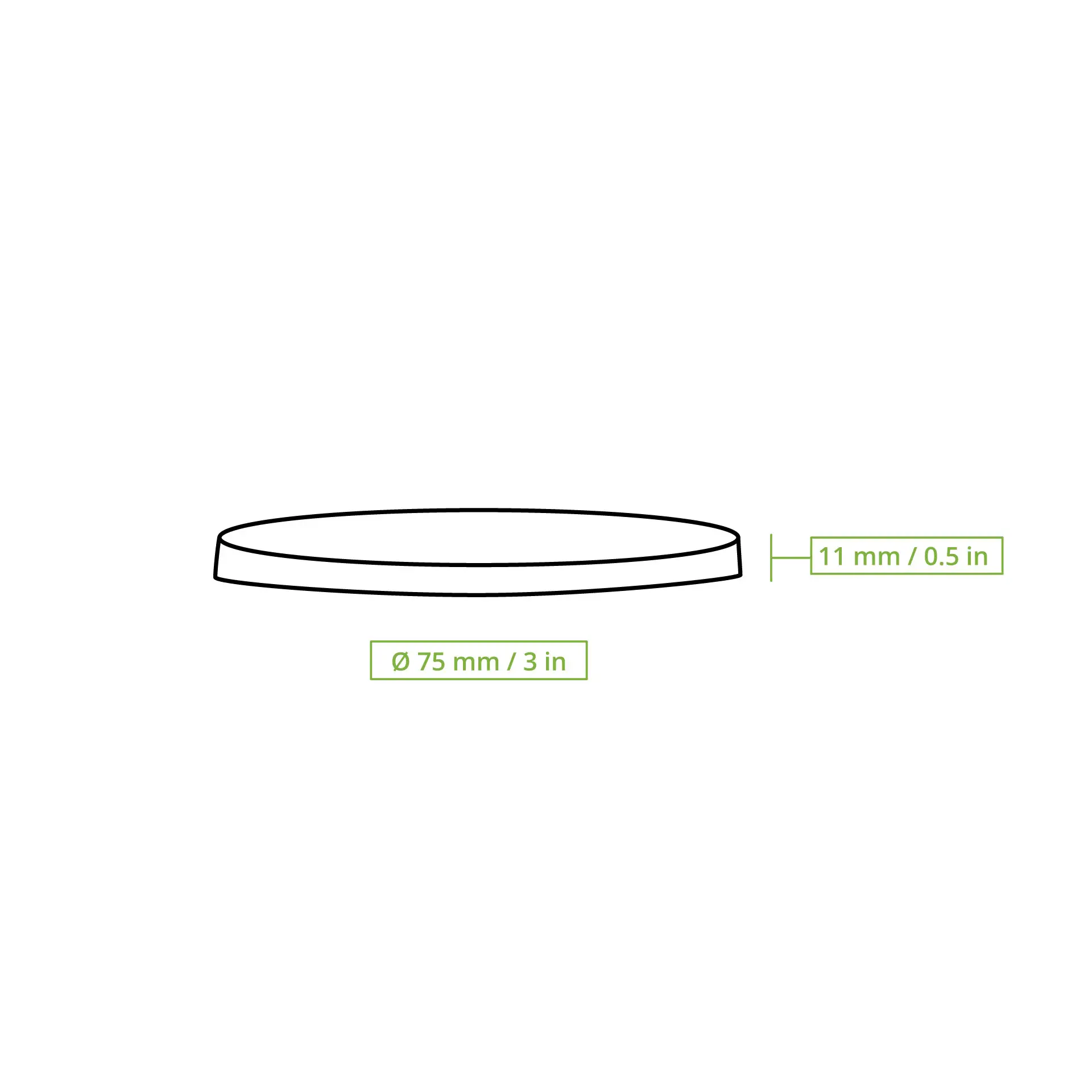 Couvercle en rPET Ø 75 mm, transparent Couvercle en rPET Ø 75 mm, transparent