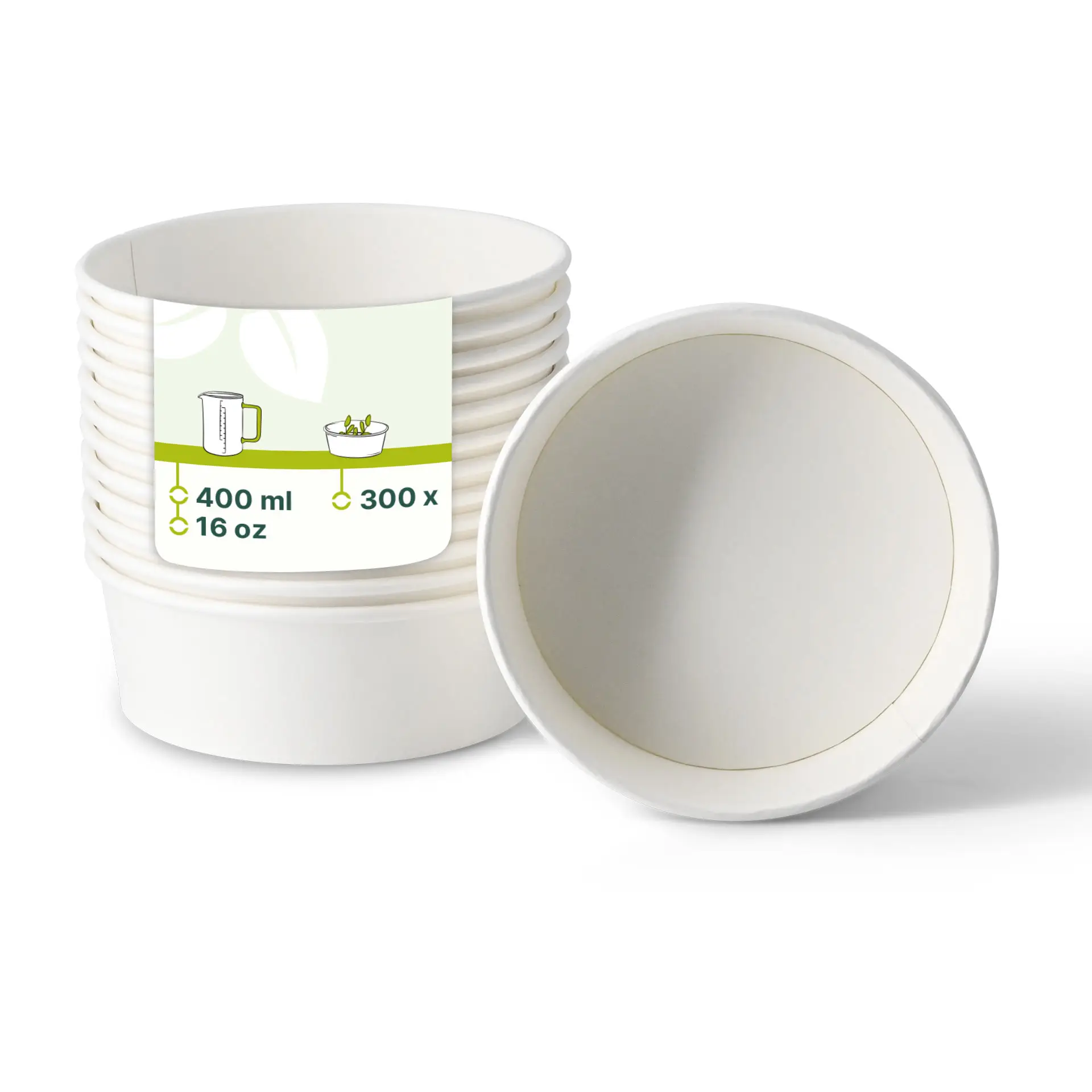 Kartonschalen (beschichtet) / Salatschalen 400 ml, Ø 150 mm, weiss, rund (650 ml max. Volumen) con30025-01-0-kartonschalen-beschichtet-salatschalen-400-ml-150-mm-weiss-rund-650-ml-max-volumen