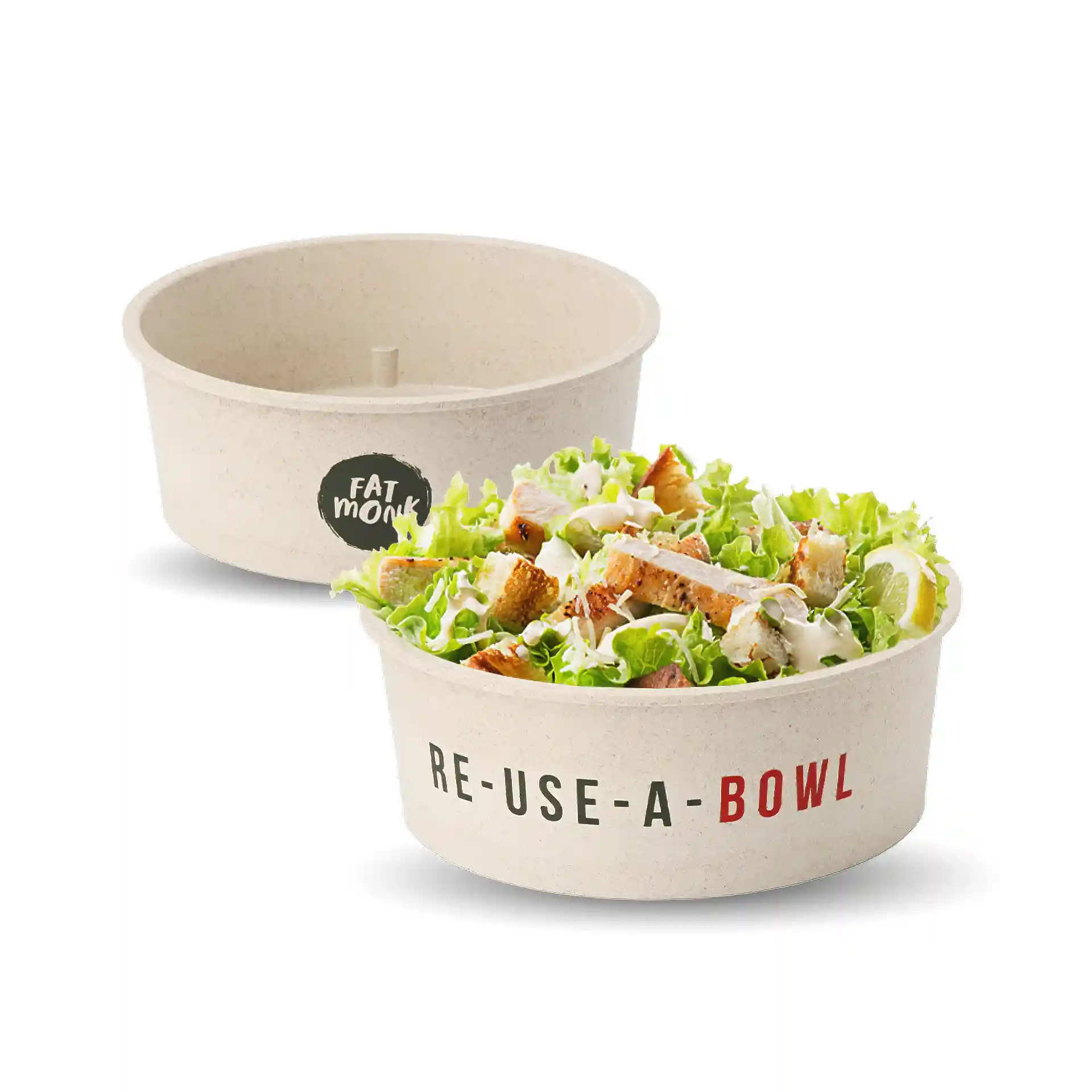 Bol réutilisable personnalisé, 650 ml, blanc crème