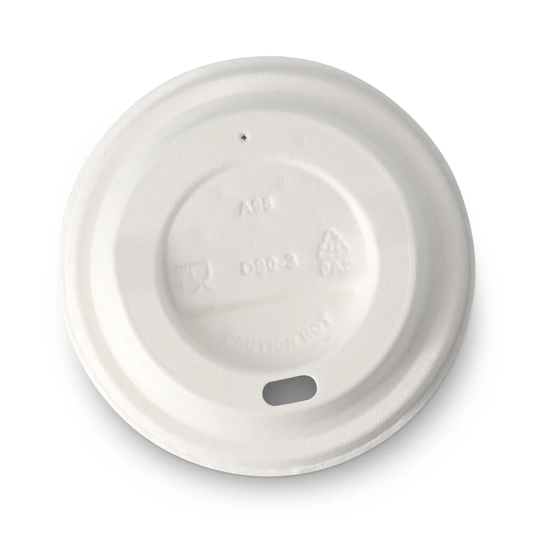 Papp-Deckel Ø 80 mm, weiss, Trinköffnung Papp-Deckel Ø 80 mm, weiss, Trinköffnung