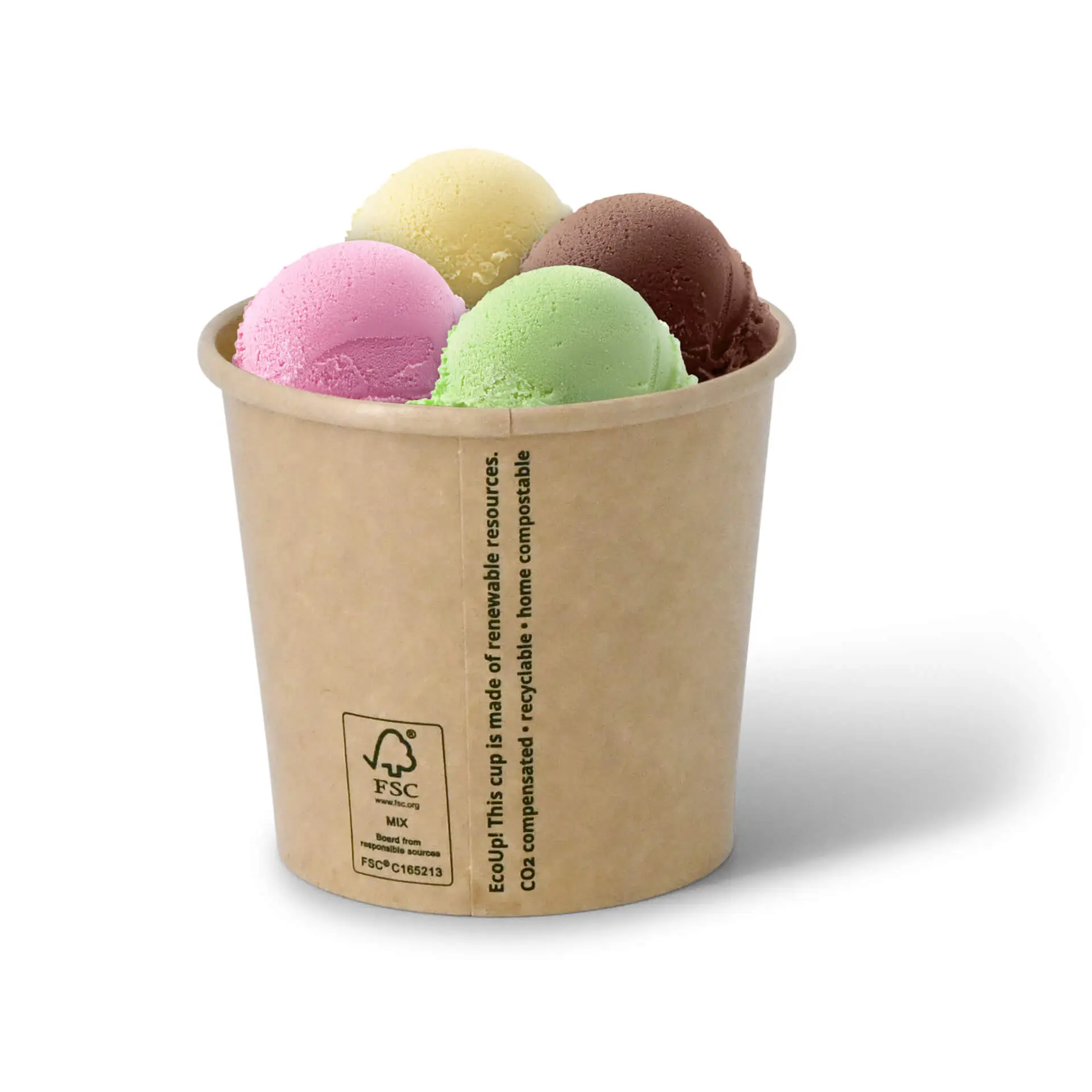 Pot à glace en carton L, 10 oz, max. 12 oz, Ø 92 mm, brun dfc067851-eisbecher-aus-pappe-l-250-ml-max-350-ml-92-mm-braun-2