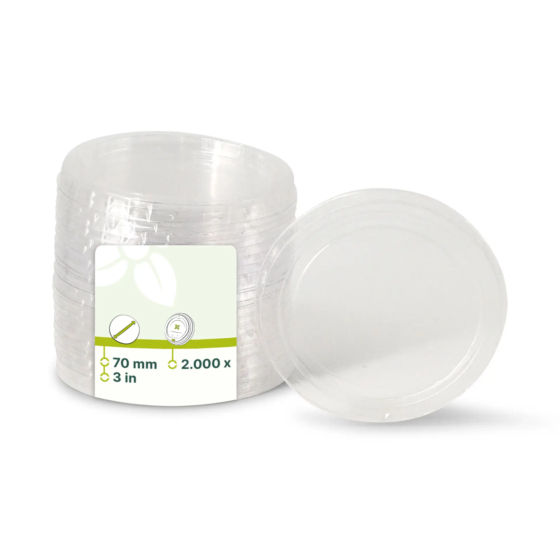 Couvercle en PLA, Ø 70 mm