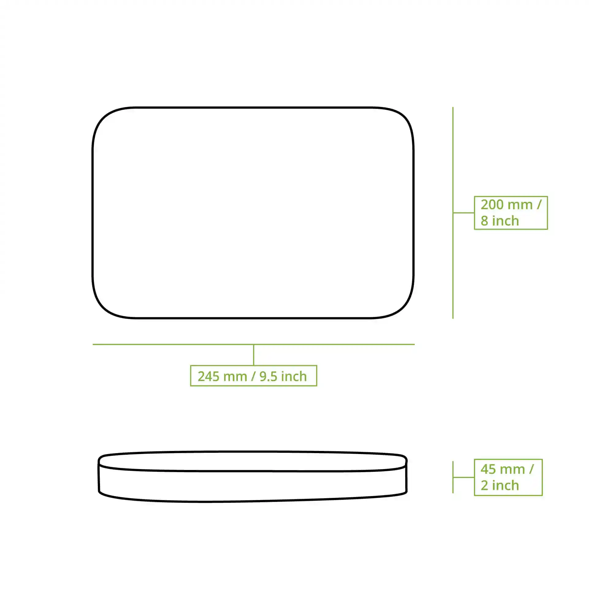 Mehrwegdeckel "merways Box" 24,5 x 20 x 4,5 cm, PP, transparent