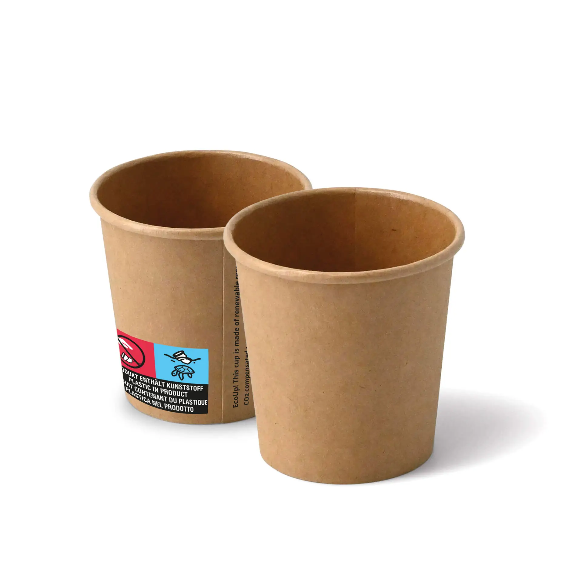 Pappbecher (beschichtet) 100 ml / 4 oz, Ø 62 mm, braun