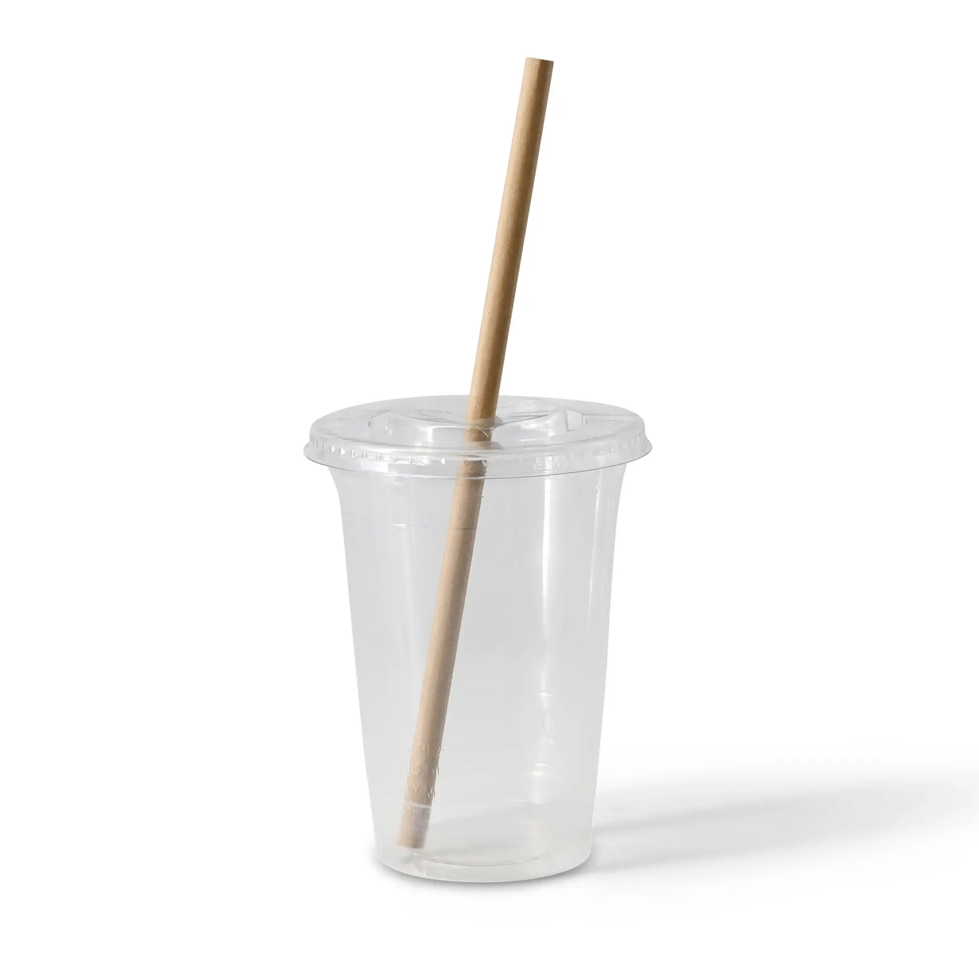 Jumbo Trinkhalm 23 cm, Ø 0,8 cm, braun, vertikal gerollt