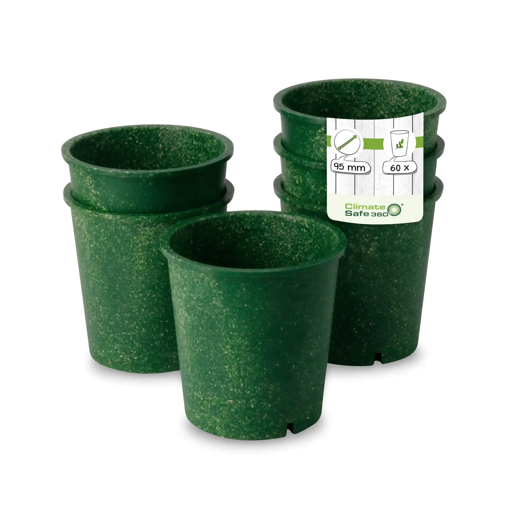 | 2 FÜR 1 | Mehrweg-Becher "merways Cup" 400 ml, Ø 95 mm, Spinat / dunkelgrün