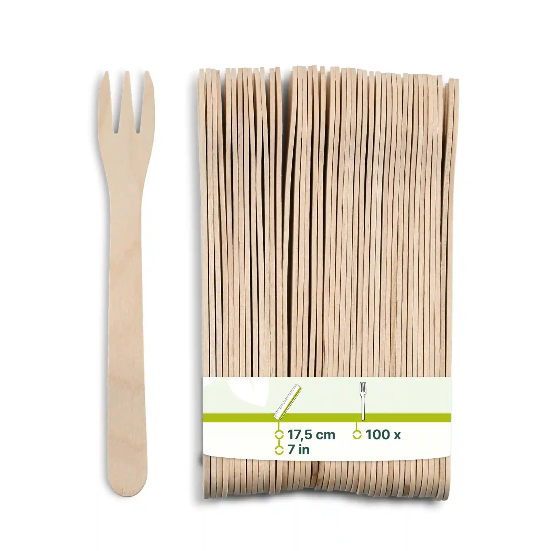 Fourchette à frites en bois XL 17,5 cm, trois dents