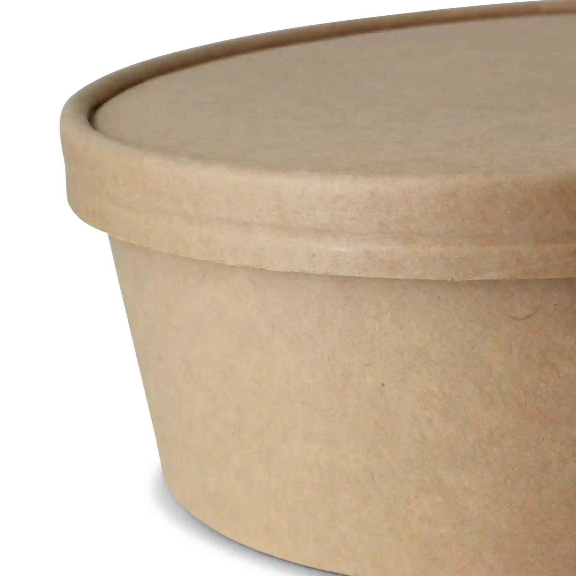 Couvercle en carton kraft brun (revêtement biologique), Ø 185 mm
