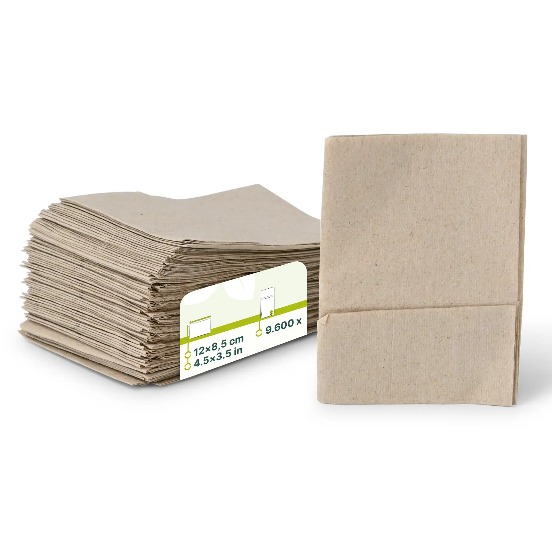 rPapier-Eis-Servietten 12 x 8,5 cm, 1-lagig, gefaltet, ungebleicht