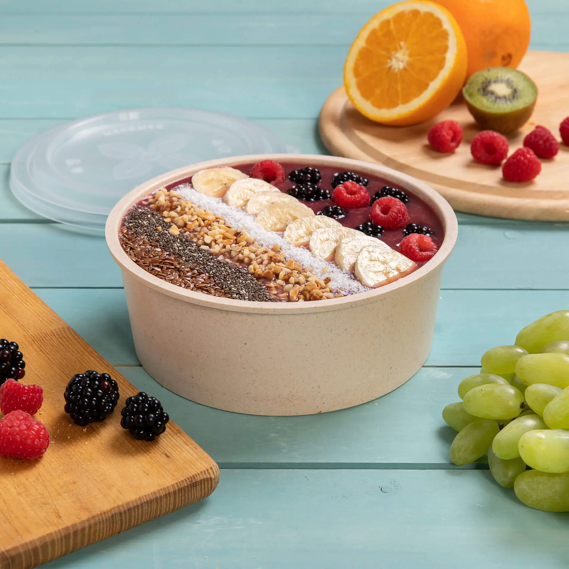 Lot d'articles de location bols réutilisables merways Bowl cajou / blanc crème, 1000ml