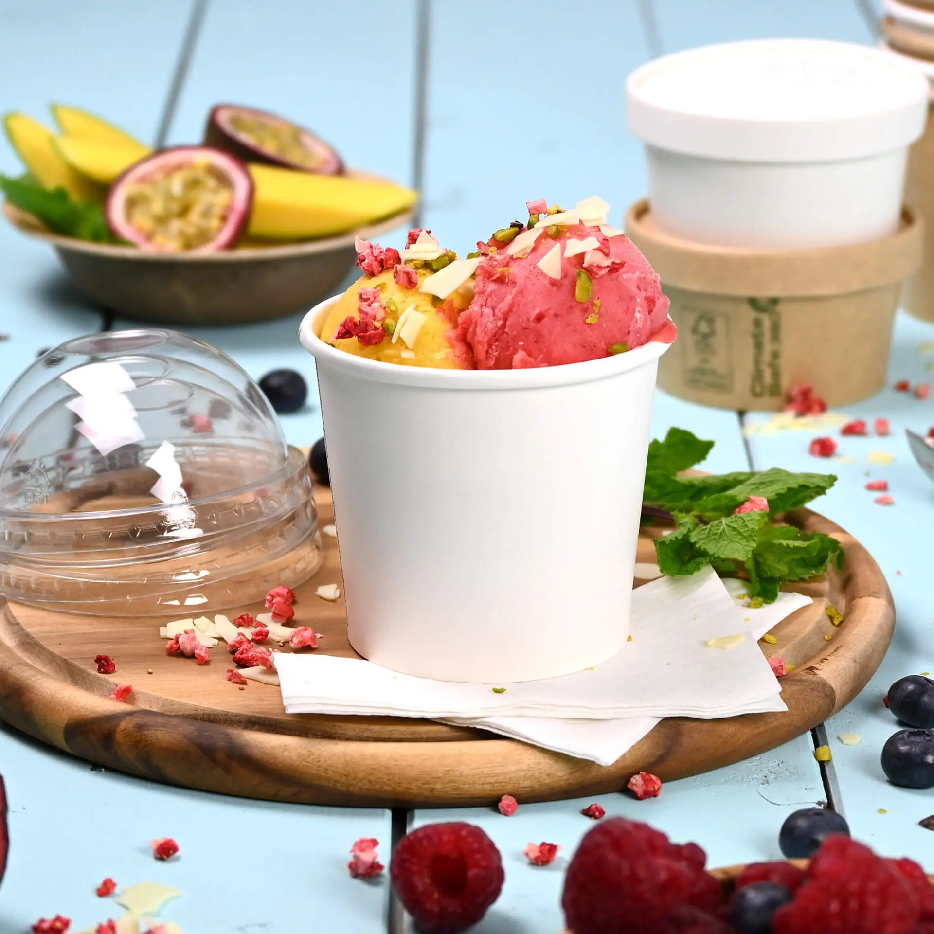 Pot à glace en carton L, 10 oz, max. 12 oz, Ø 92 mm, blanc dfc067811-eisbecher-aus-pappe-l-250-ml-max-350-ml-92-mm-weiss-6