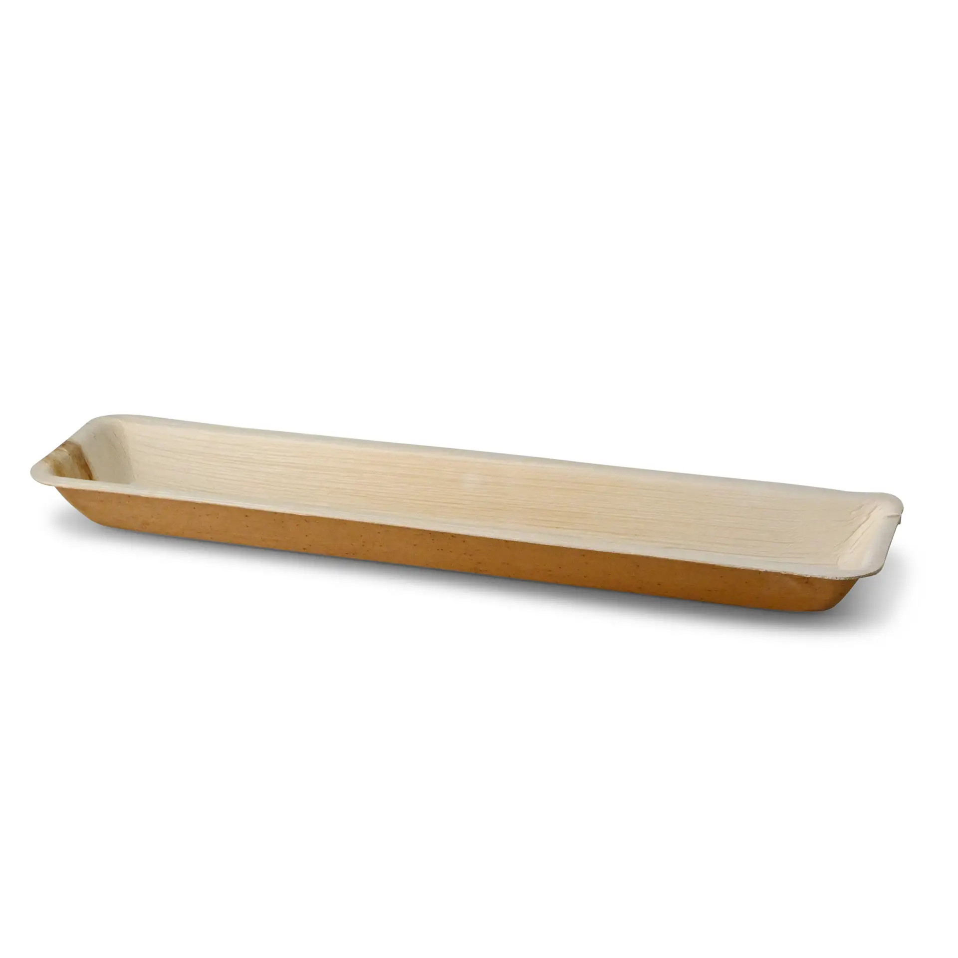 Palmblatt Tablett "Palmware®" 38 x 8.5 cm, rechteckig Palmblatt Tablett "Palmware®" 38 x 8.5 cm, rechteckig